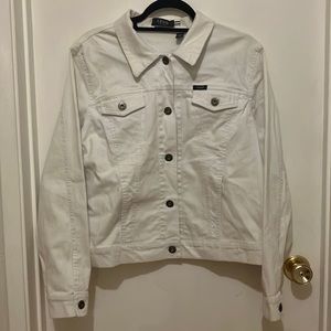 White jean jacket